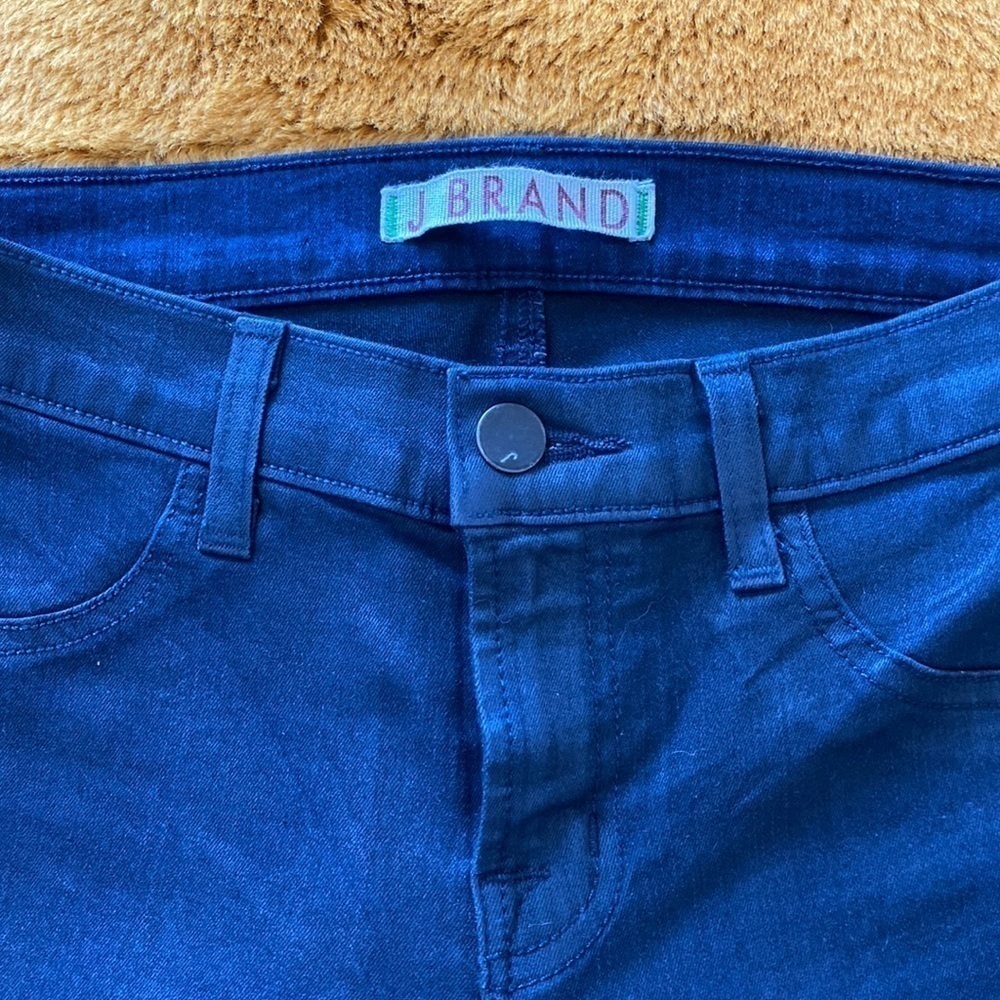 J Brand Coated Dark Wash Skinny Jeans Jeggings Size 28